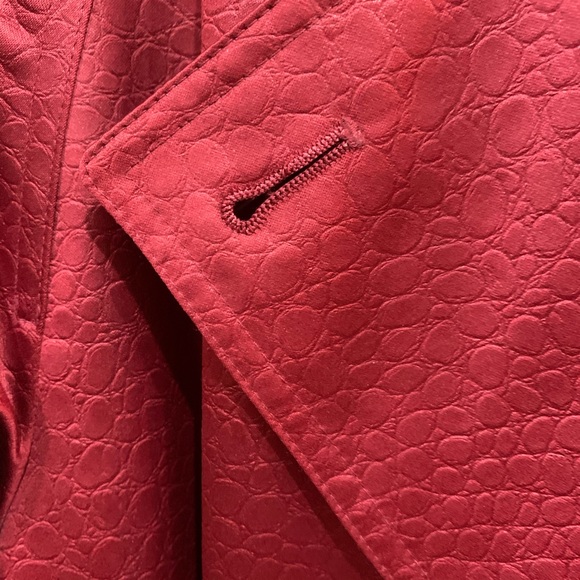 Vintage London Fog Burgundy Croc Trench 10 - Picture 7 of 15